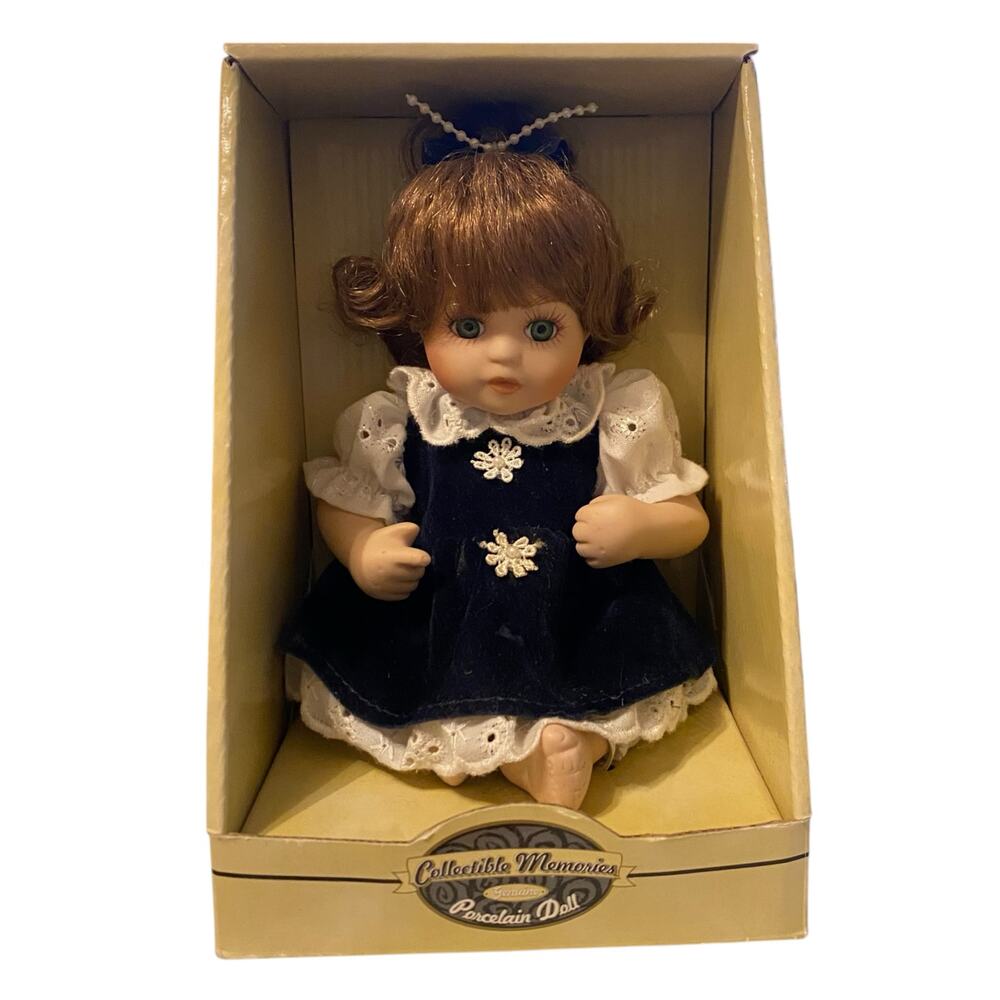 New in Box Collectible Memories  Hand Crafted Jointed Porcelain Doll